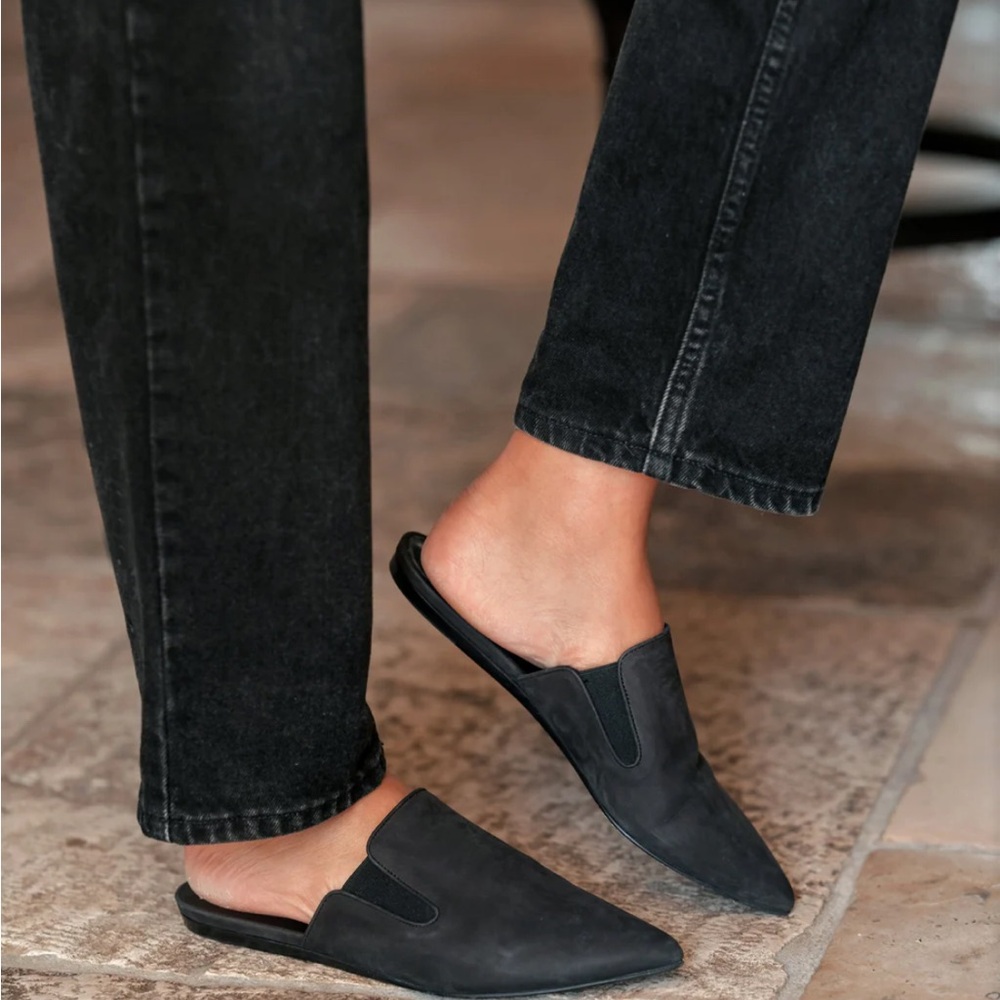Jenni Kayne Black Slip-On Mules